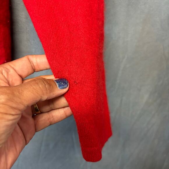 Charter Club Cashmere Sweater XL Red 2-Ply Turtleneck Pullover Classic Preppy - Picture 8 of 16